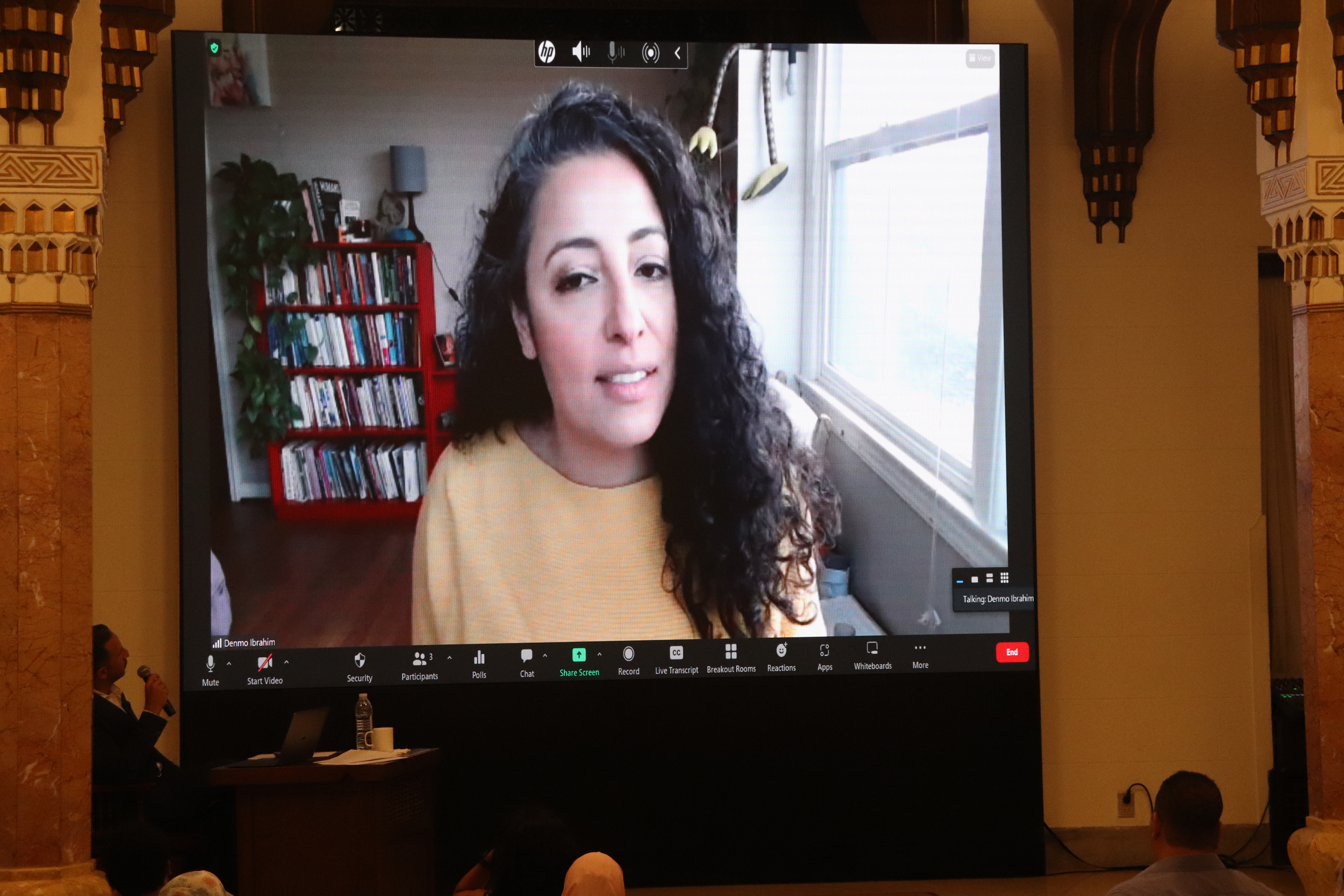 Girl in an online meeting