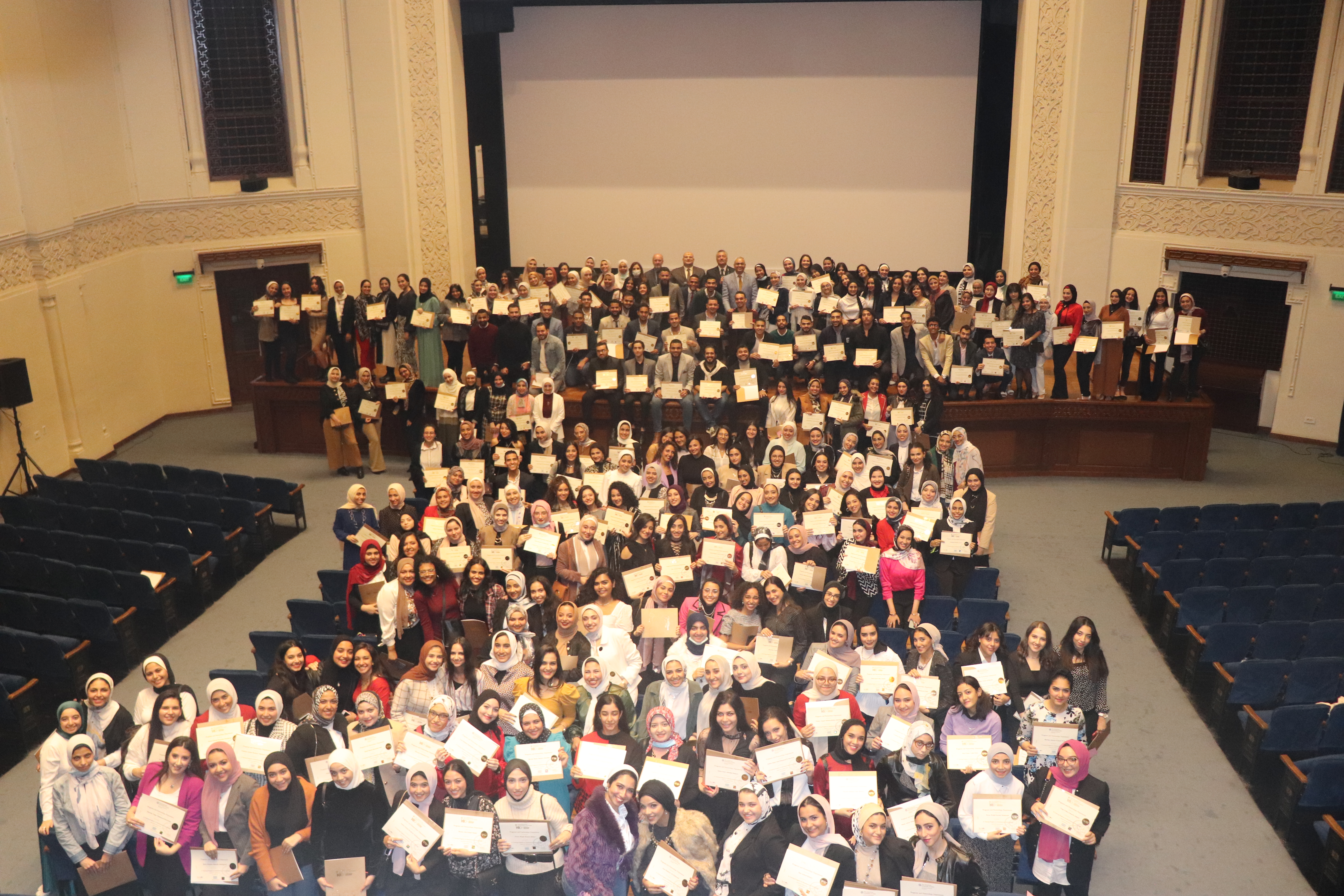 Students with certificates